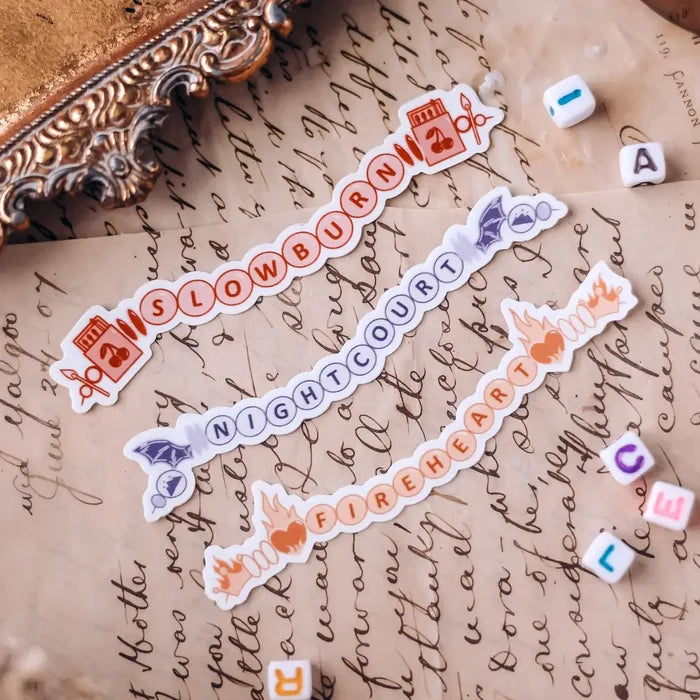 Throne of Glass Inspired: Fireheart Friendship Bracelet Sticker Stickers