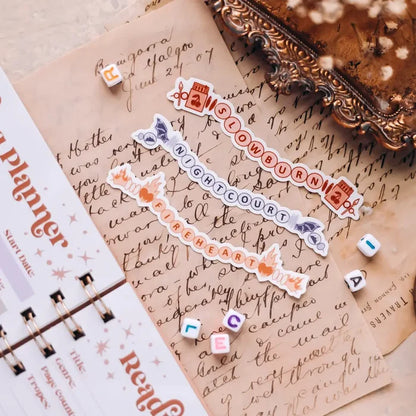 Throne of Glass Inspired: Fireheart Friendship Bracelet Sticker Stickers