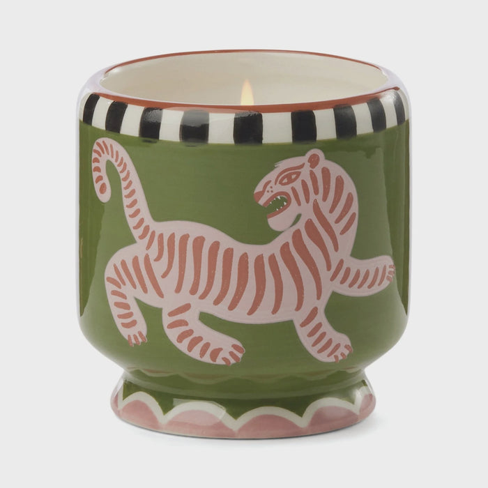Tiger Black Cedar & Fig - Soy Wax Ceramic Candle