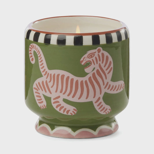 Tiger Black Cedar & Fig - Soy Wax Ceramic Candle