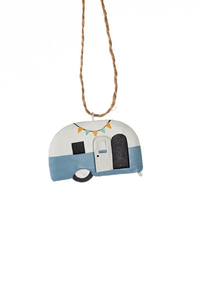 Tin Caravan Hanging Decoration - Blue