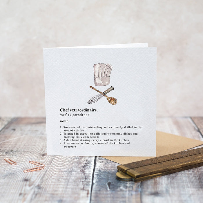 Toasted Crumpet Greetings Card - Chef Extraordinaire