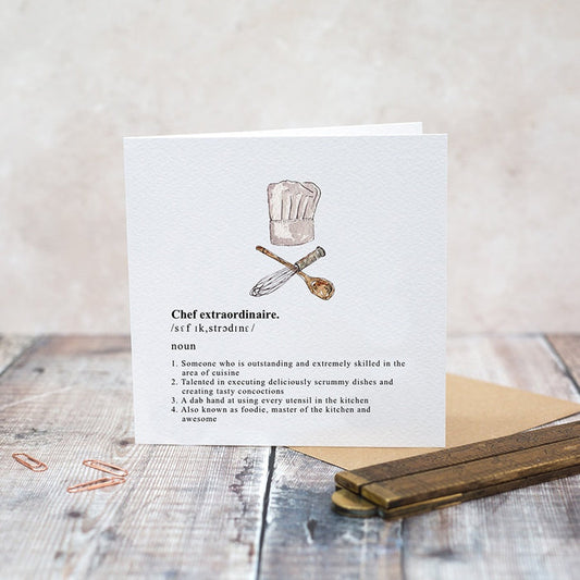 Toasted Crumpet Greetings Card - Chef Extraordinaire