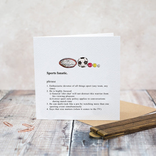 Toasted Crumpet Greetings Card - Sport Fanatic
