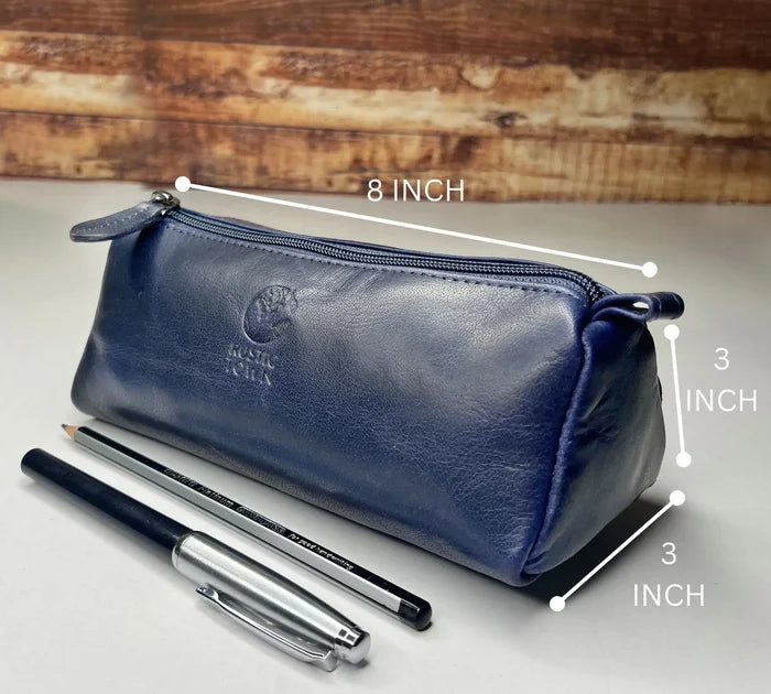 Leather pen pouch