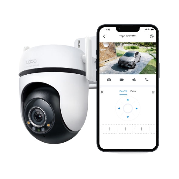 Tp-Link Outdoor Pan/Tilt Security Wi-Fi Camera, White