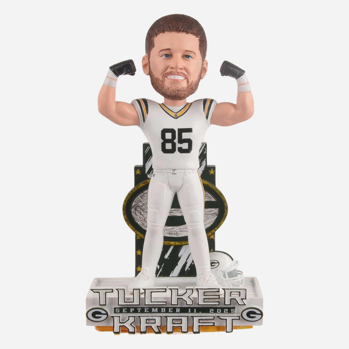 Tucker Kraft Green Bay Packers White Out Gamebreaker NFL Football Bobblehead