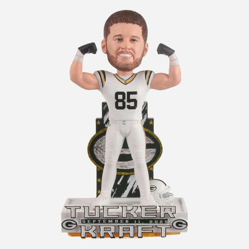 Tucker Kraft Green Bay Packers White Out Gamebreaker NFL Football Bobblehead
