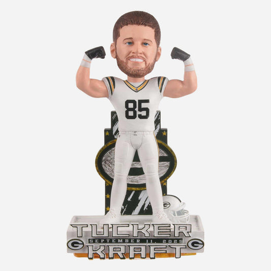 Tucker Kraft Green Bay Packers White Out Gamebreaker NFL Football Bobblehead