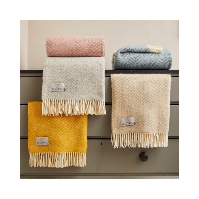 Tweedmill Beehive Throw - Dusky Pink