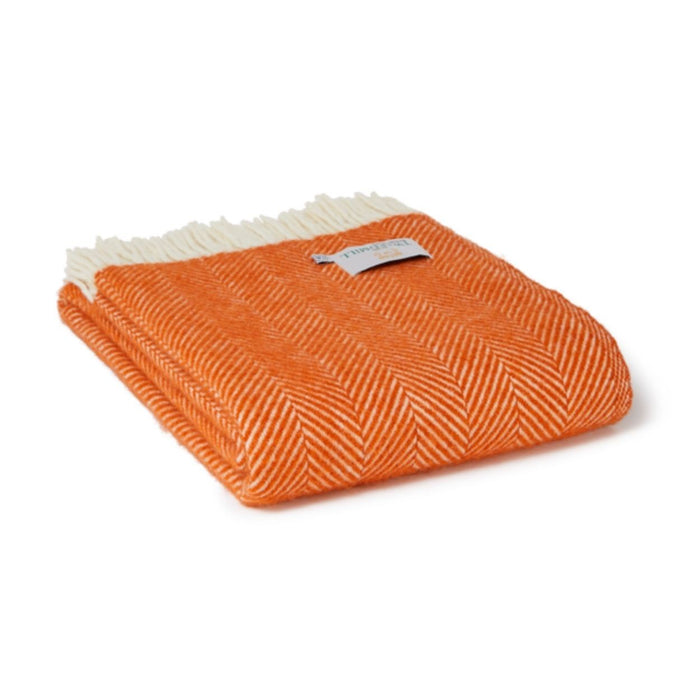 Tweedmill Fishbone Throw - Cinnamon