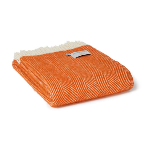 Tweedmill Fishbone Throw - Cinnamon