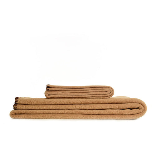 Tweedmill Fleece Throw - Camel