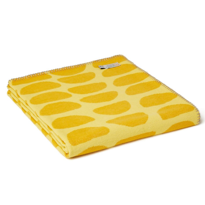 Tweedmill Halfmoon Cotton Throw - Lemon