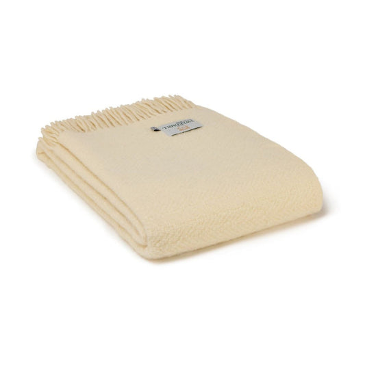 Tweedmill Moorland Throw - Cream