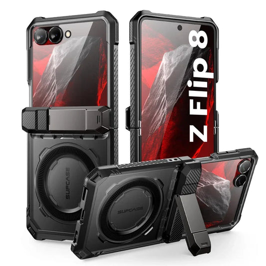 UB Grip Series Galaxy Z Flip8 MagSafe Case with Zinc Alloy Kickstand