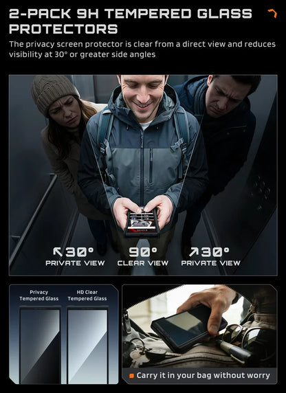 2-pack 9H tempered glass protectors.