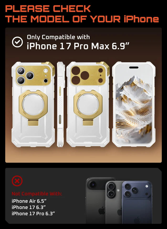 UB GRIP Series iPhone 17 Pro Max MagSafe Camera Control Button Phone Case - K2Snow