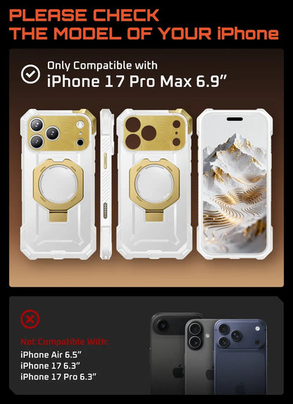 UB GRIP Series iPhone 17 Pro Max MagSafe Camera Control Button Phone Case - K2Snow