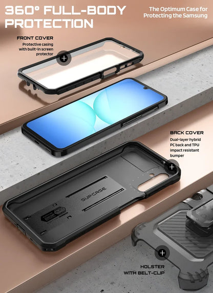 UB Pro Series Galaxy A17 5G Rugged Holster Case - Black