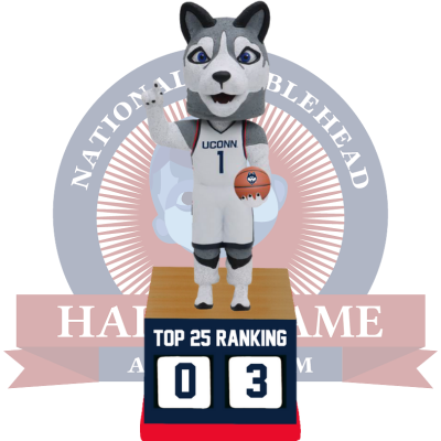 UConn Huskies Basketball Top 25 Ranking Tracker Bobblehead