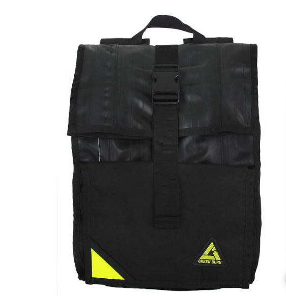 Upcycled Backpack- Made in the USA from Upcyled inner tubes & street sign scraps  - Save Landfill Space! - Give Back Goods