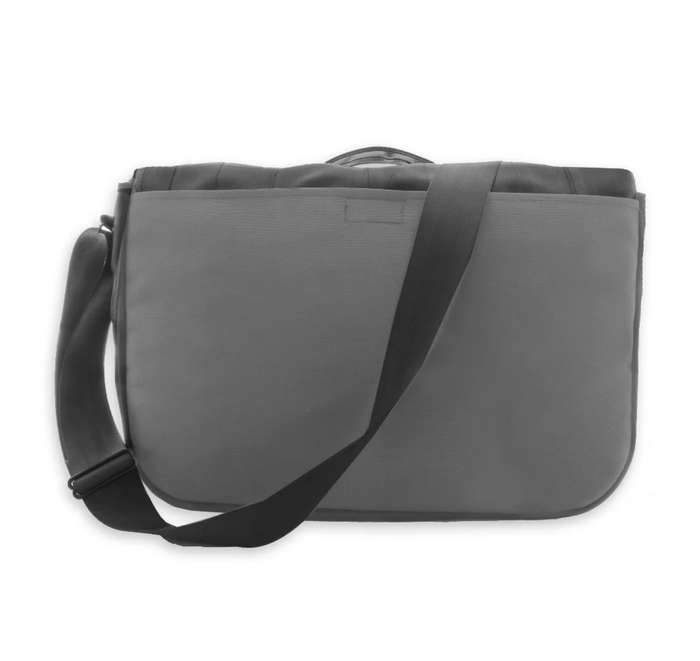 Upcycled Messenger Bag Made from Bicycle Inner Tubes & Canvas - Made in USA, Saves Landfill Space!