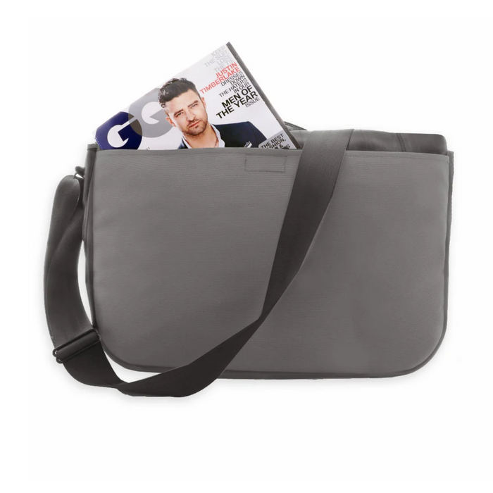 Upcycled Messenger Bag Made from Bicycle Inner Tubes & Canvas - Made in USA, Saves Landfill Space!