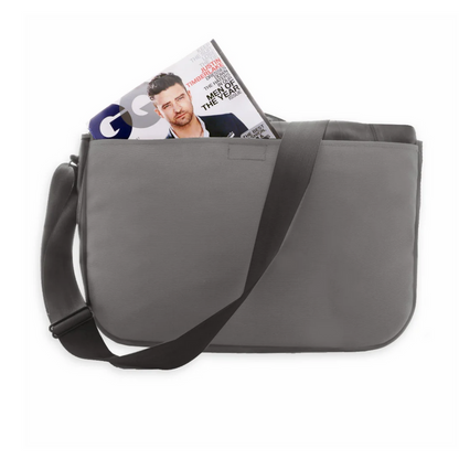 Upcycled Messenger Bag Made from Bicycle Inner Tubes & Canvas - Made in USA, Saves Landfill Space!