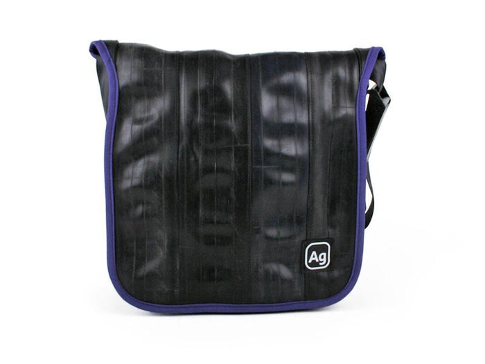 Upcycled Messenger Bag Satchel, Made from Bicycle tubes or Billboard Banners - Made in the USA