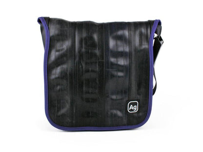 Upcycled Messenger Bag Satchel, Made from Bicycle tubes or Billboard Banners - Made in the USA