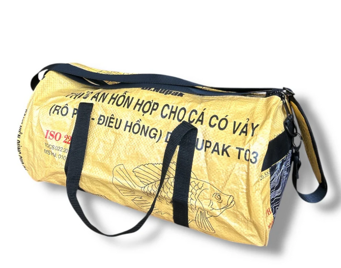 Upcycled Retro Duffel Bag, Sustainable