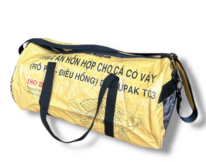 Upcycled Retro Duffel Bag, Sustainable