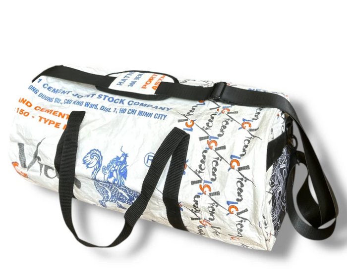 Upcycled Retro Duffel Bag, Sustainable