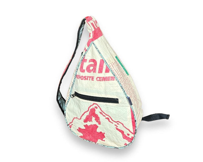 Upcycled Sling Backpack- Sustainable, Saves Landfills, Cambodia