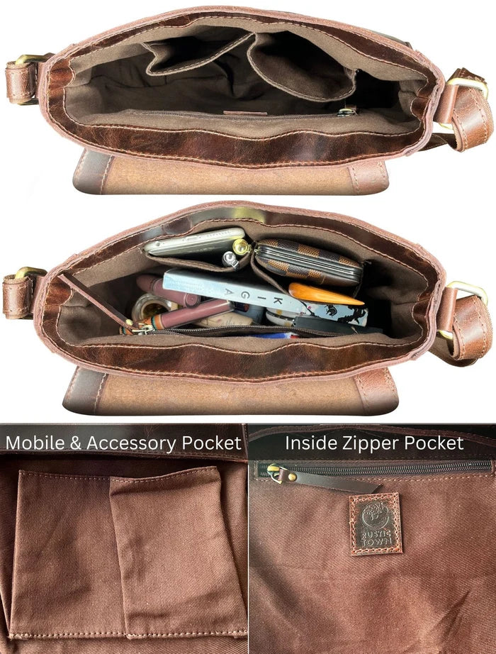 Vesper Leather Shoulder Bag Crossbody Saddle Women Purse