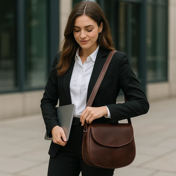 Vesper Leather Shoulder Bag Crossbody Saddle Women Purse