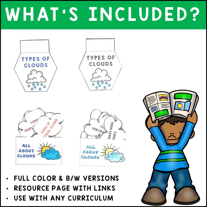 Weather Basics: Clouds Interactive Foldable Booklets