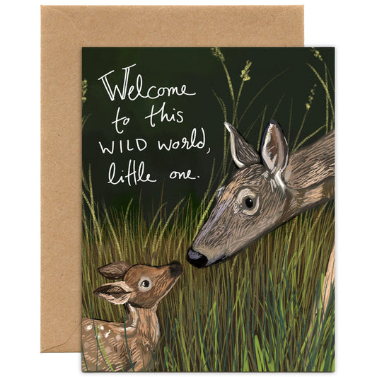 Welcome to this Wild World, Little One Card — Baby Card