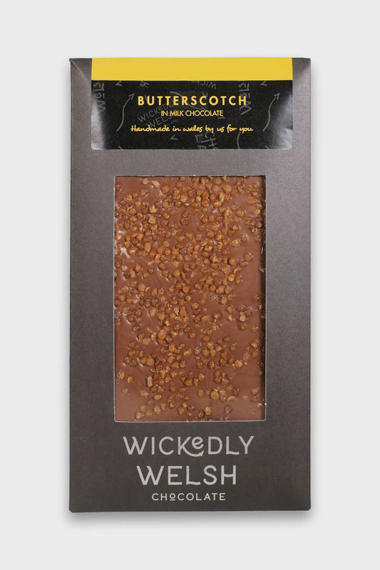 Wickedly Welsh Butterscotch Milk Chocolate Bar