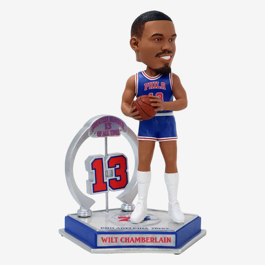 Wilt Chamberlain Philadelphia 76ers Legendary Number 13 Bobblehead Basketball