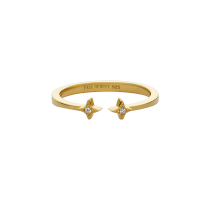Windrose Open Stars Ring Gold