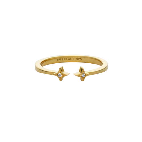 Windrose Open Stars Ring Gold