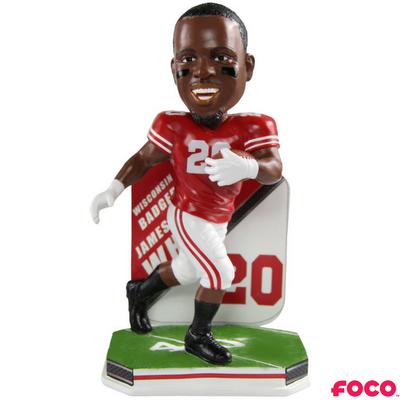 James White Wisconsin Badgers College Football Super Star Bobbleheads