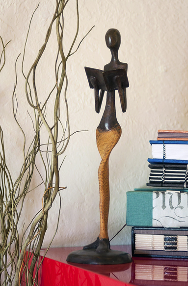 Burkina Enlightenment Bronze Sculpture  - Fair Trade, Educates Artisans- Eco-Friendly - Give Back Goods