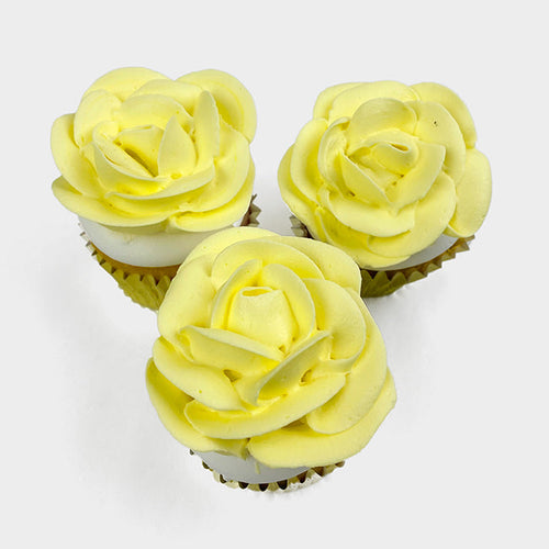 Yellow Buttercream Rose Cupcake