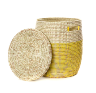 Yellow Hamper Laundry Storage Basket, Fair Trade, Eco-Friendly - Give Back Goods