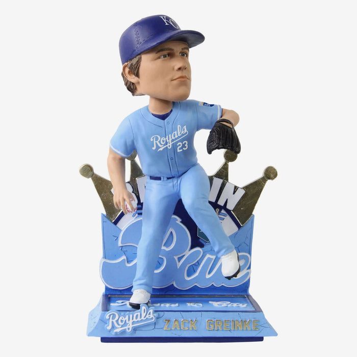 Zack Greinke Kansas City Royals Retro Powder Blue Uniform MLB Bobblehead