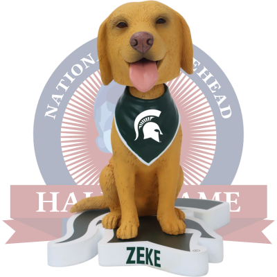 Zeke the WonderDog Michigan State Spartans Live Dog Bobblehead (Presale)