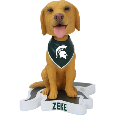 Zeke the WonderDog Michigan State Spartans Live Dog Bobblehead (Presale)